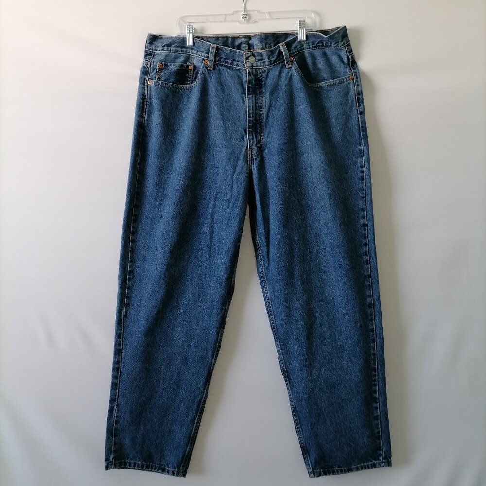 Levi's Strauss & Co. Mens Blue High Rise Straight Leg Denim Jeans Size 42x32